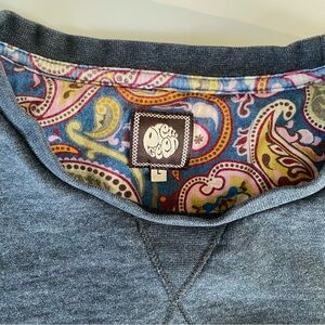 Pretty Green Gray Sweatshirt with Paisley Lining-Size Large